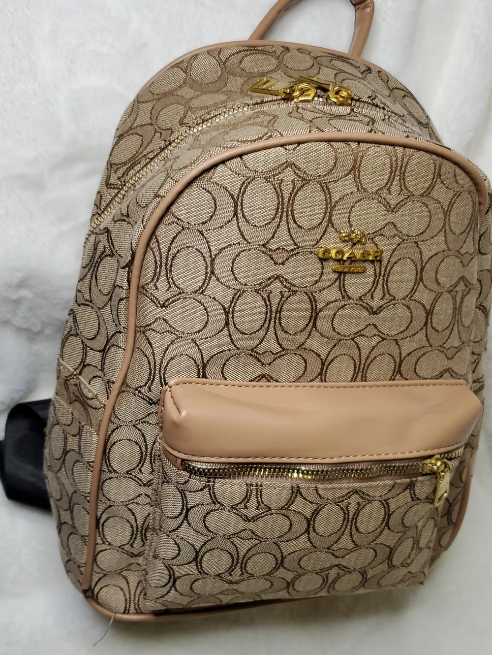 Coach Mini Backpack in Khaki and Tan